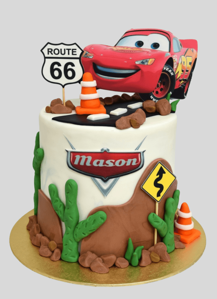 Captivating Lightning Mcqueen Cake