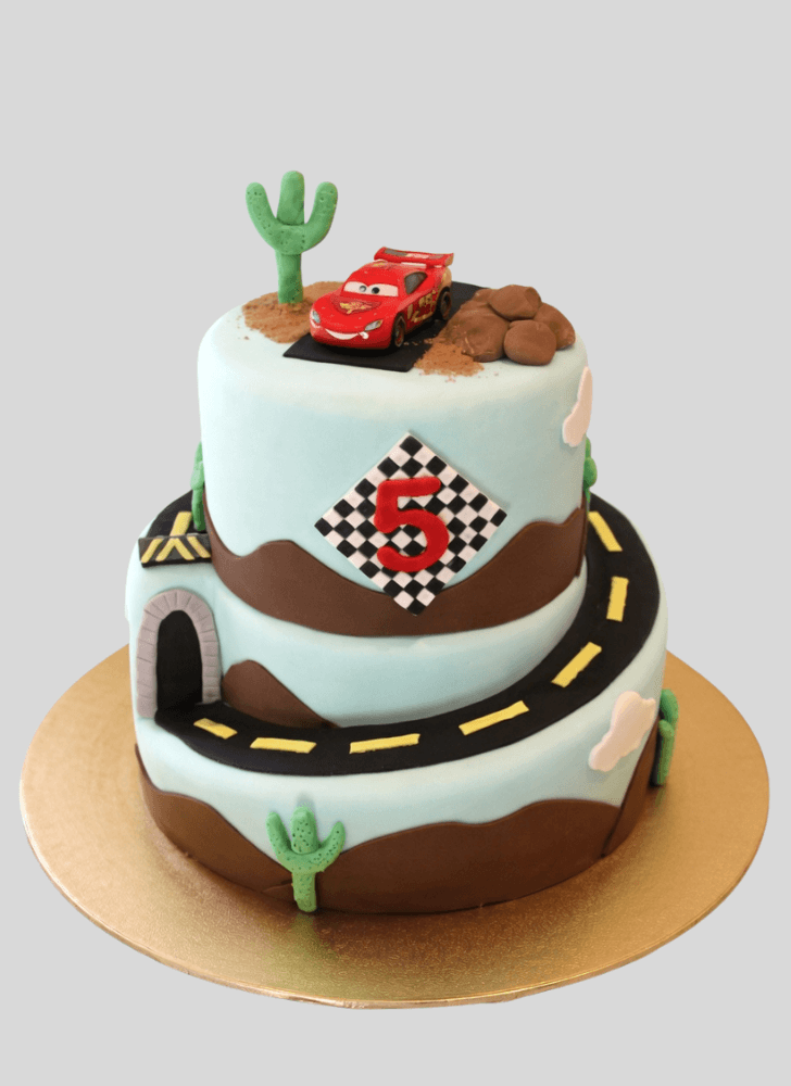 Classy Lightning Mcqueen Cake