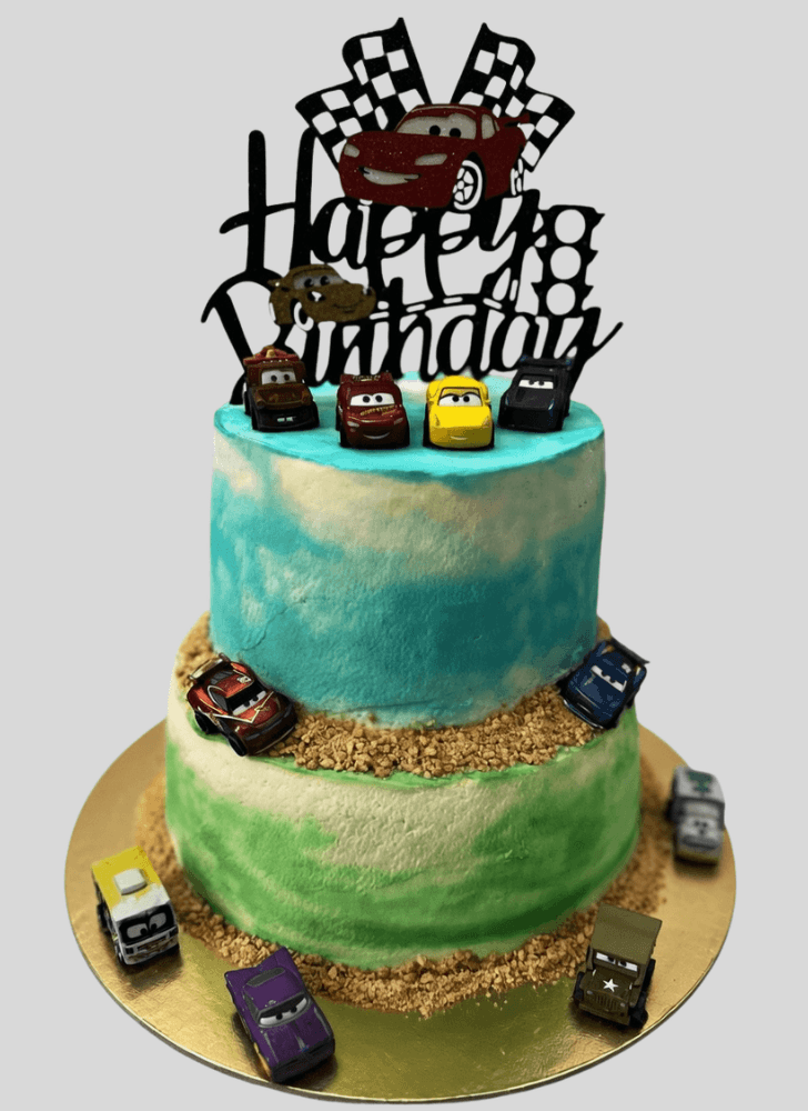 Divine Lightning Mcqueen Cake