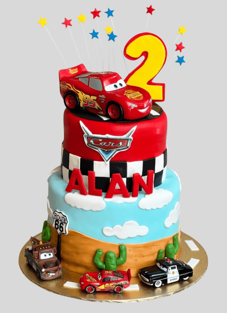 Enthralling Lightning Mcqueen Cake