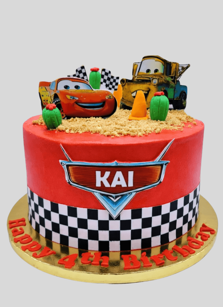 Enticing Lightning Mcqueen Cake