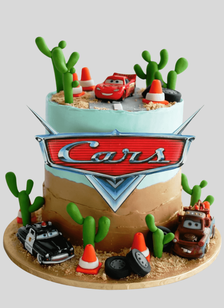 Exquisite Lightning Mcqueen Cake