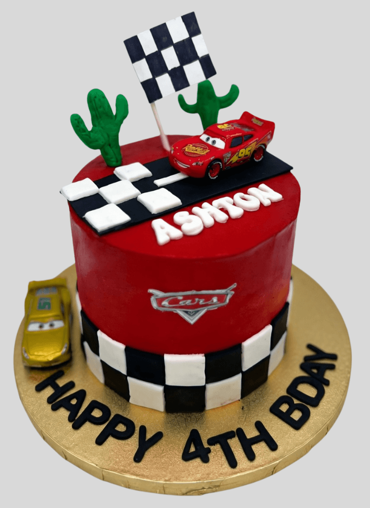 Fine Lightning Mcqueen Cake