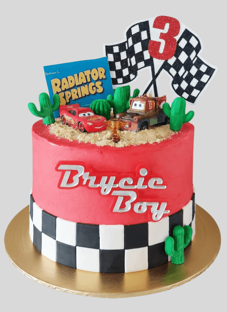 Gorgeous Lightning Mcqueen Cake