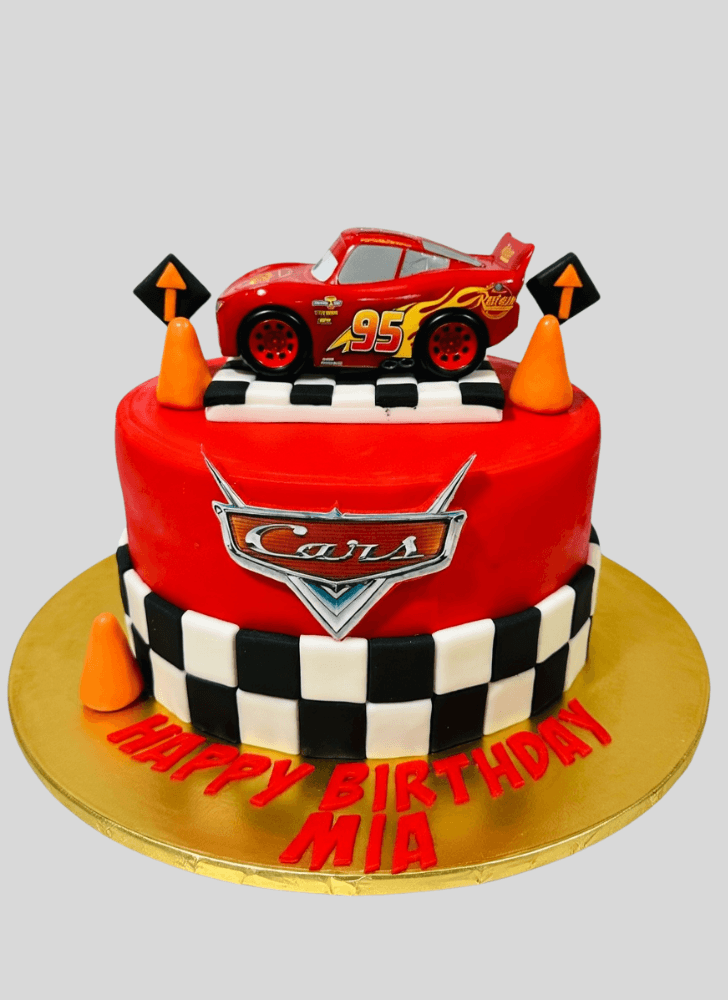 Graceful Lightning Mcqueen Cake