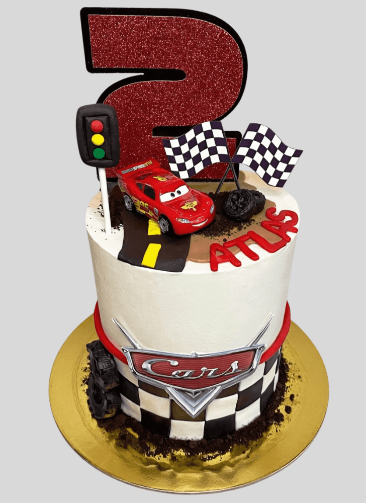 Grand Lightning Mcqueen Cake