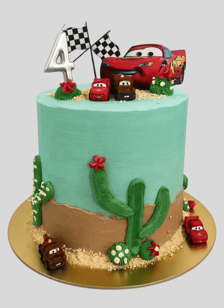 Inviting Lightning Mcqueen Cake