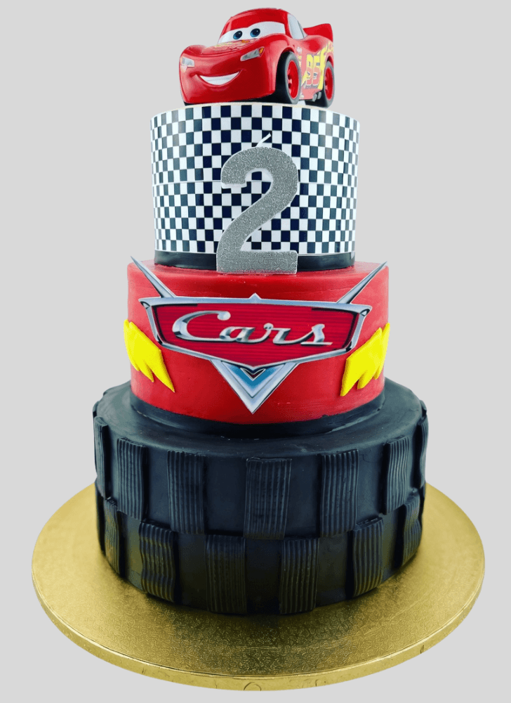 Lovely Lightning Mcqueen Cake Design