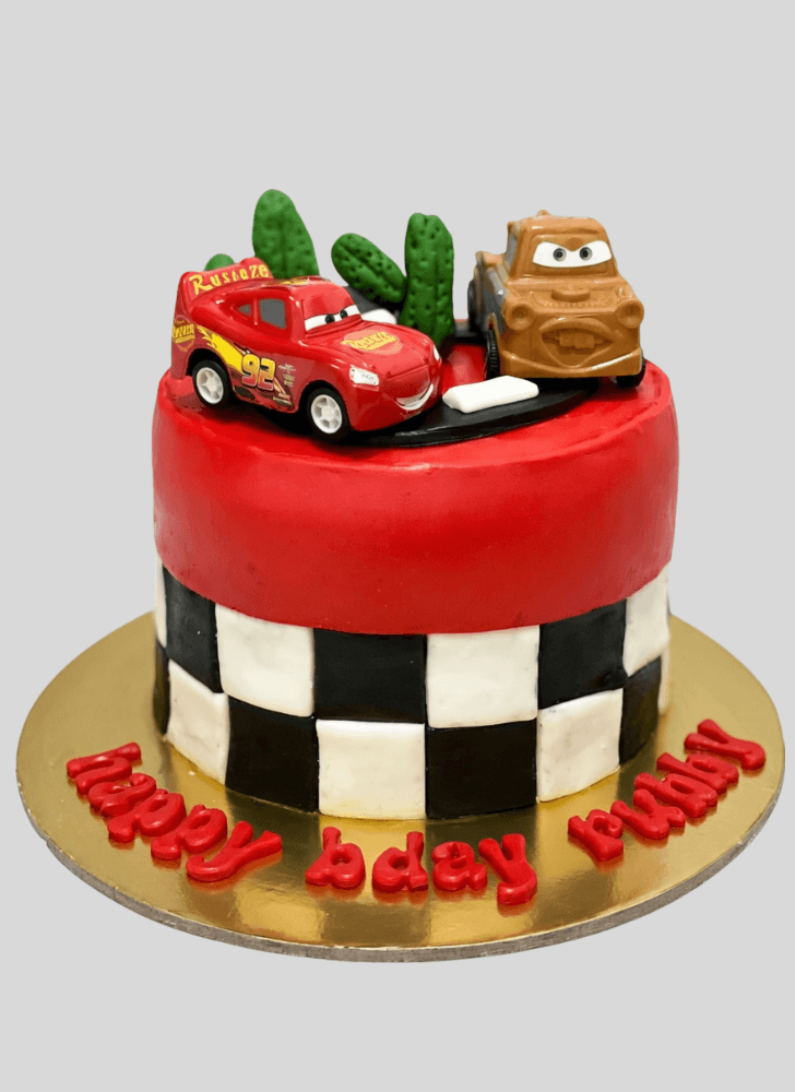 Radiant Lightning Mcqueen Cake