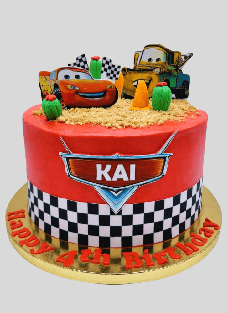 Resplendent Lightning Mcqueen Cake
