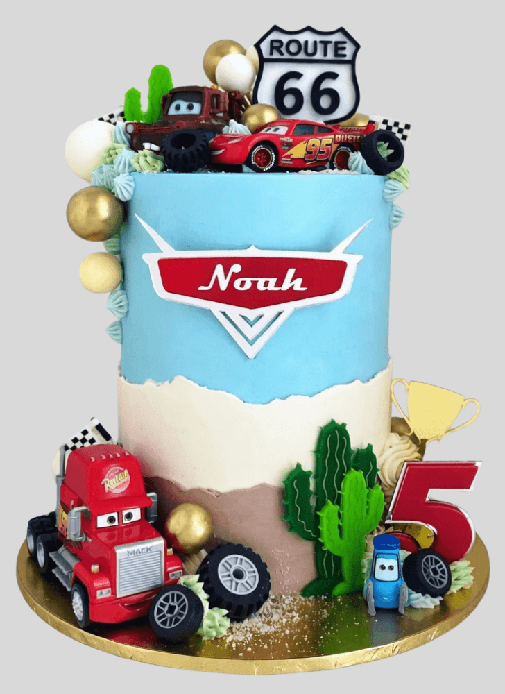 Stunning Lightning Mcqueen Cake
