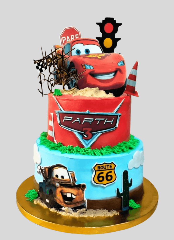 Wonderful Lightning Mcqueen Cake Design