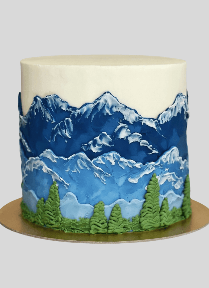Lovely Mountain Cake Design