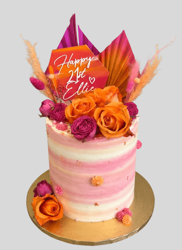 Pretty Palm  Cake