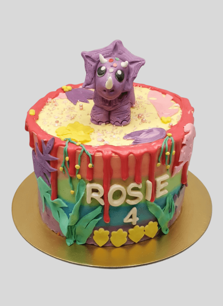 Angelic Triceratops Cake