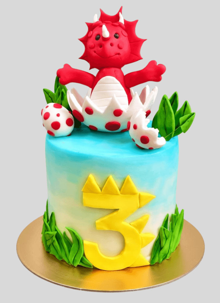Charming Triceratops Cake
