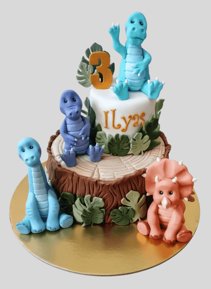 Delicate Triceratops Cake