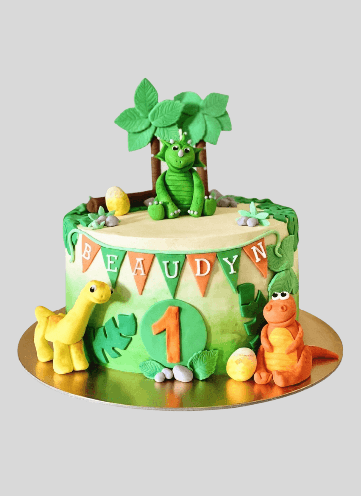 Delightful Triceratops Cake