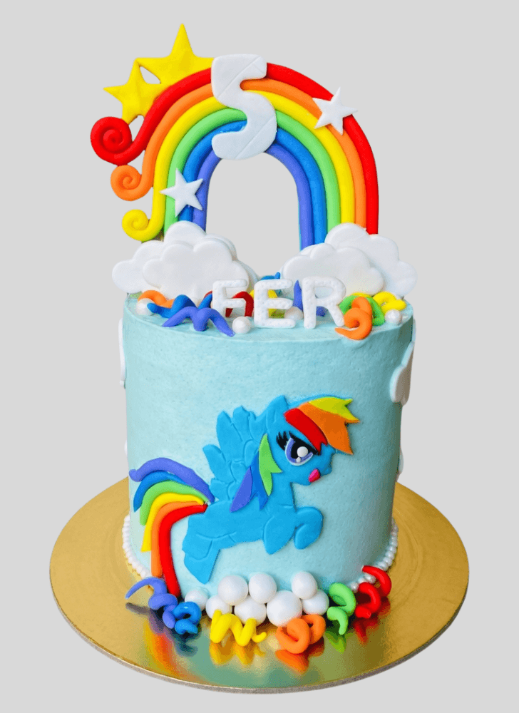 Admirable Rainbow Dash Cake Design