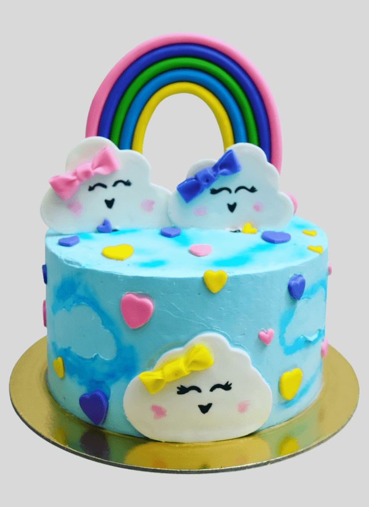 Adorable Rainbow Dash Cake