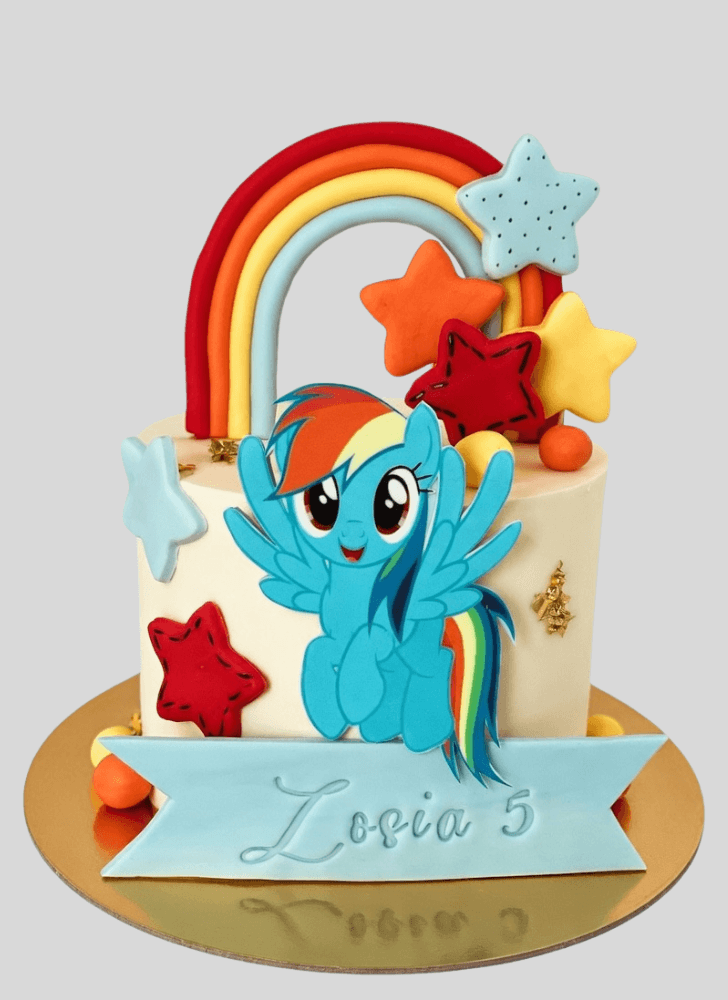 Appealing Rainbow Dash Cake