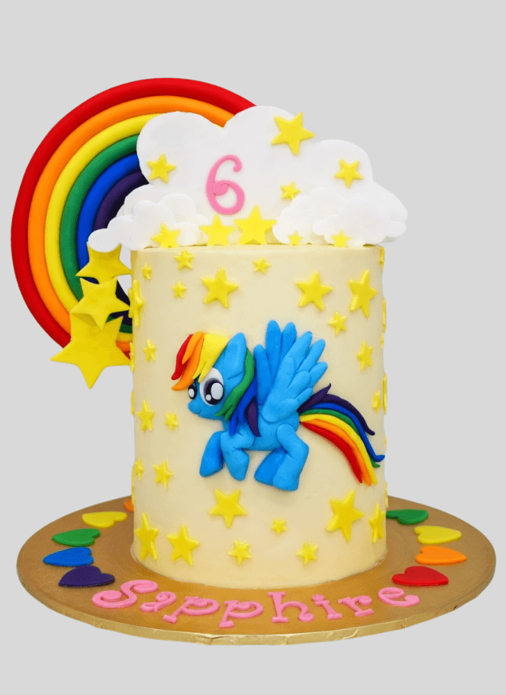 Beauteous Rainbow Dash Cake