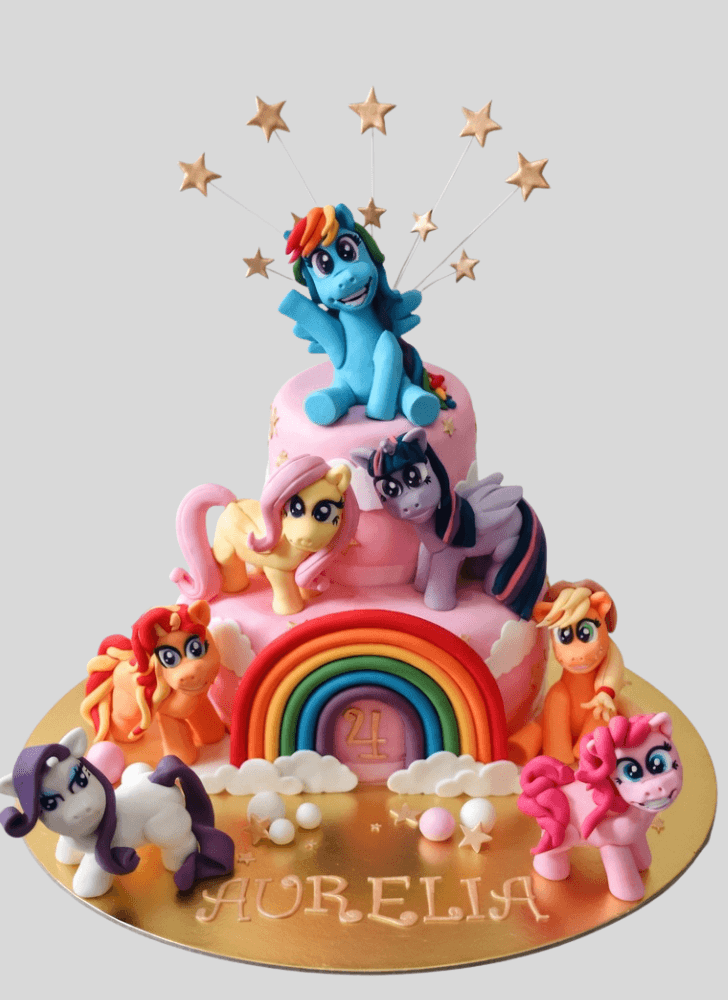 Captivating Rainbow Dash Cake
