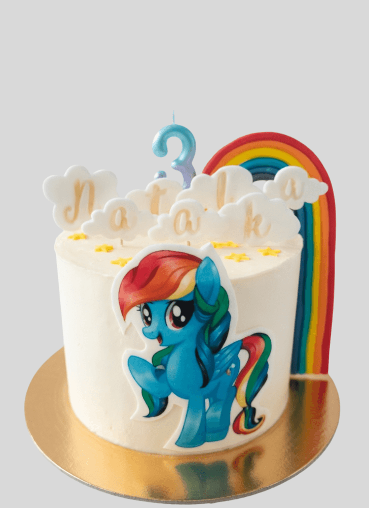 Charming Rainbow Dash Cake