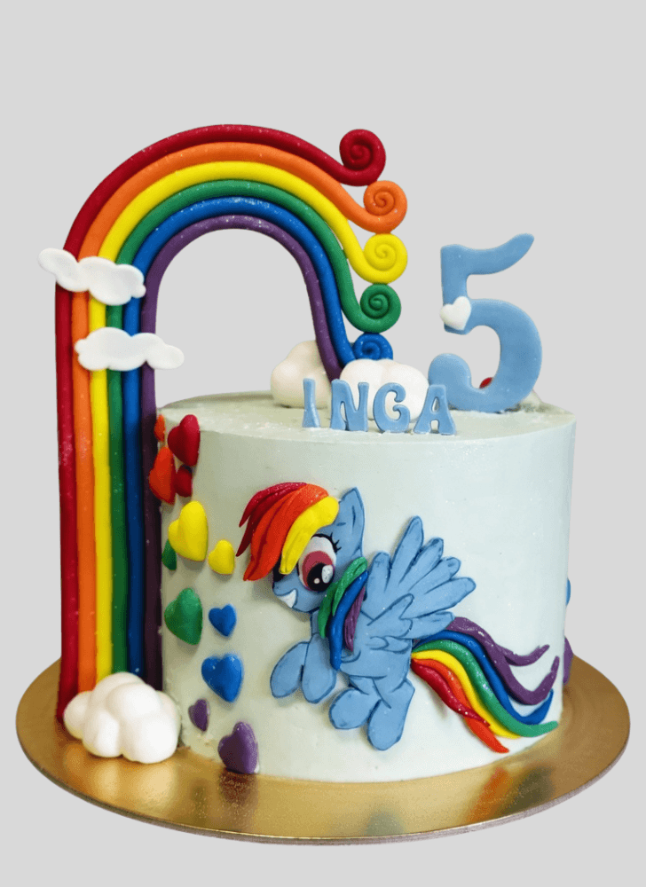 Fascinating Rainbow Dash Cake