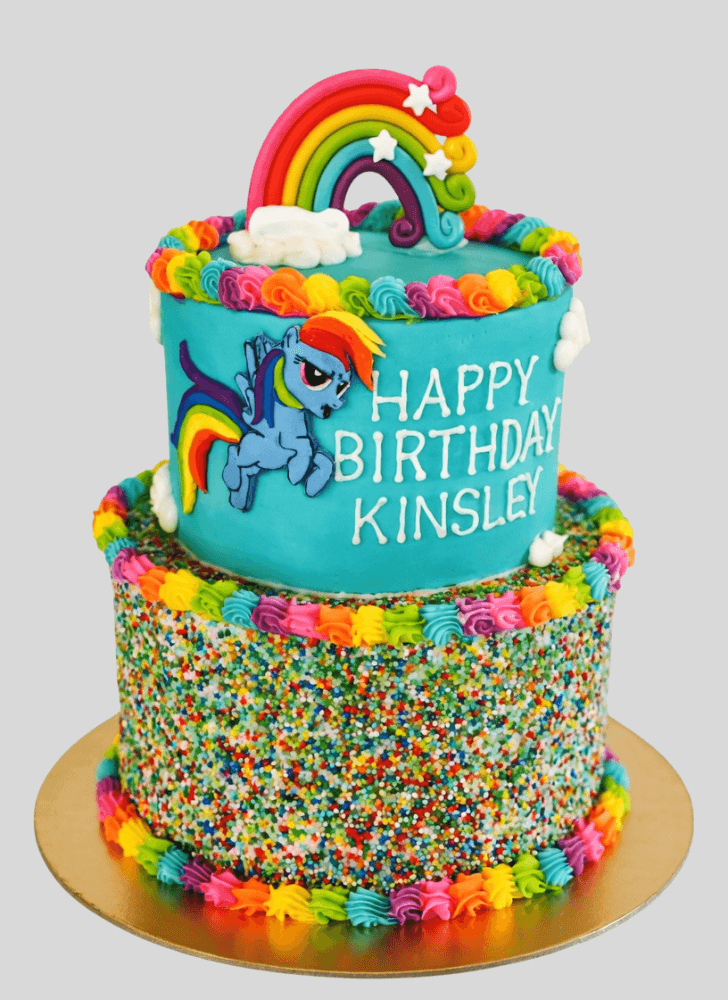 Good Looking Rainbow Dash Cake