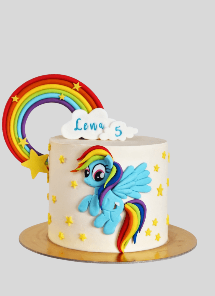 Lovely Rainbow Dash Cake Design
