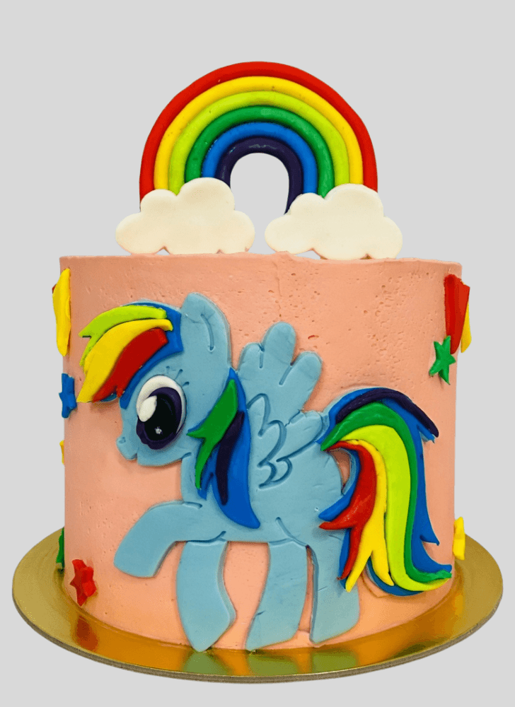 Magnetic Rainbow Dash Cake