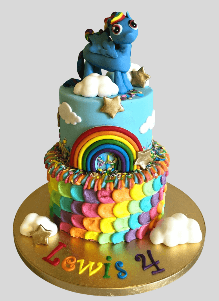 Pleasing Rainbow Dash Cake