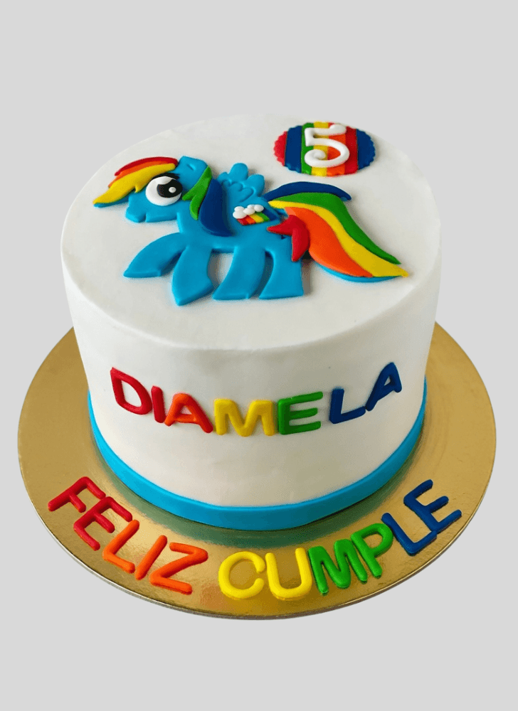 Wonderful Rainbow Dash Cake Design