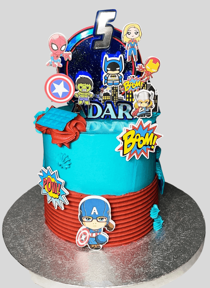 Inviting SuperHero Cake