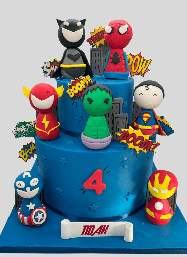 Lovely SuperHero Cake Design