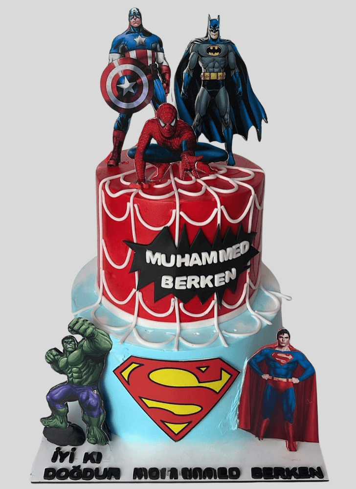 Magnetic SuperHero Cake