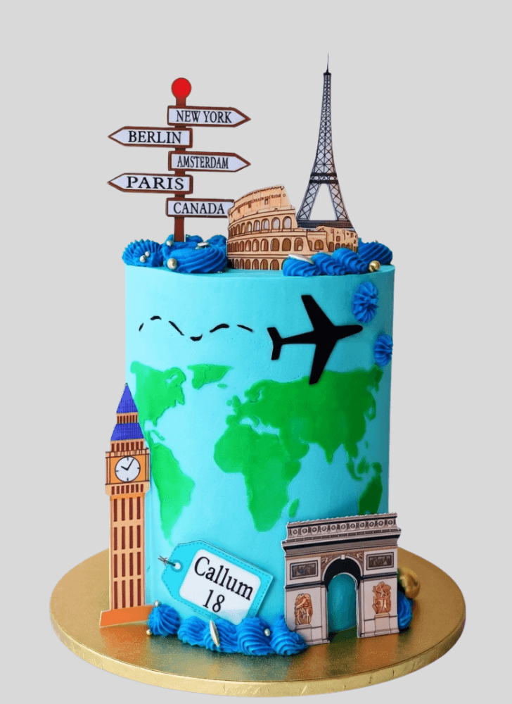 Wonderful Travel Cake Design