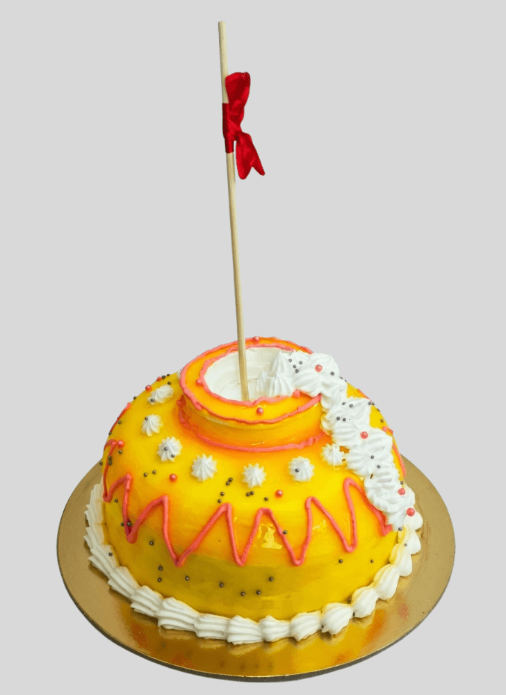 Delicate Dahi Handi Cake