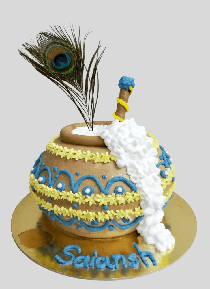 Exquisite Dahi Handi Cake