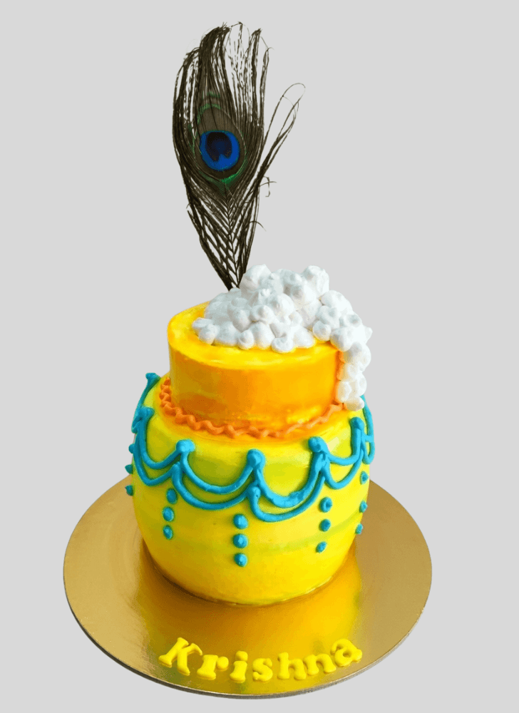 Slightly Dahi Handi Cake