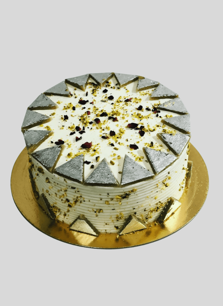 Angelic Kaju Katli Cake
