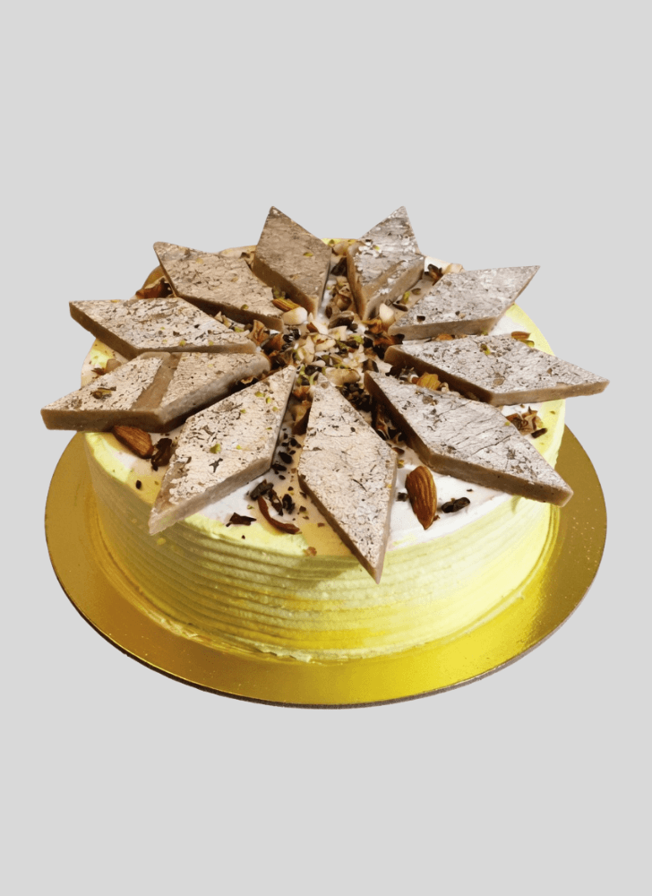Bewitching Kaju Katli Cake