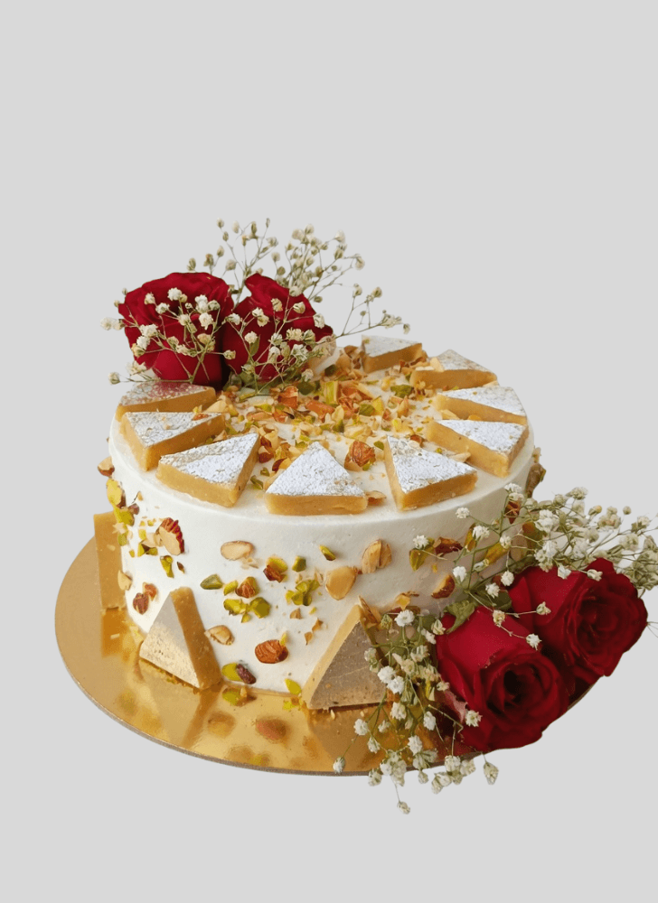 Charming Kaju Katli Cake