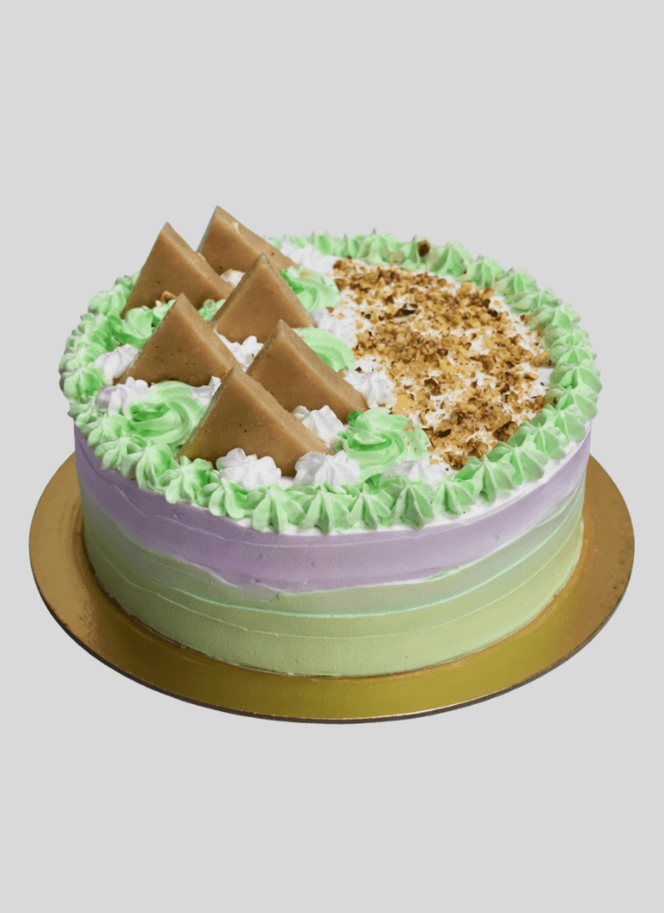 Elegant Kaju Katli Cake
