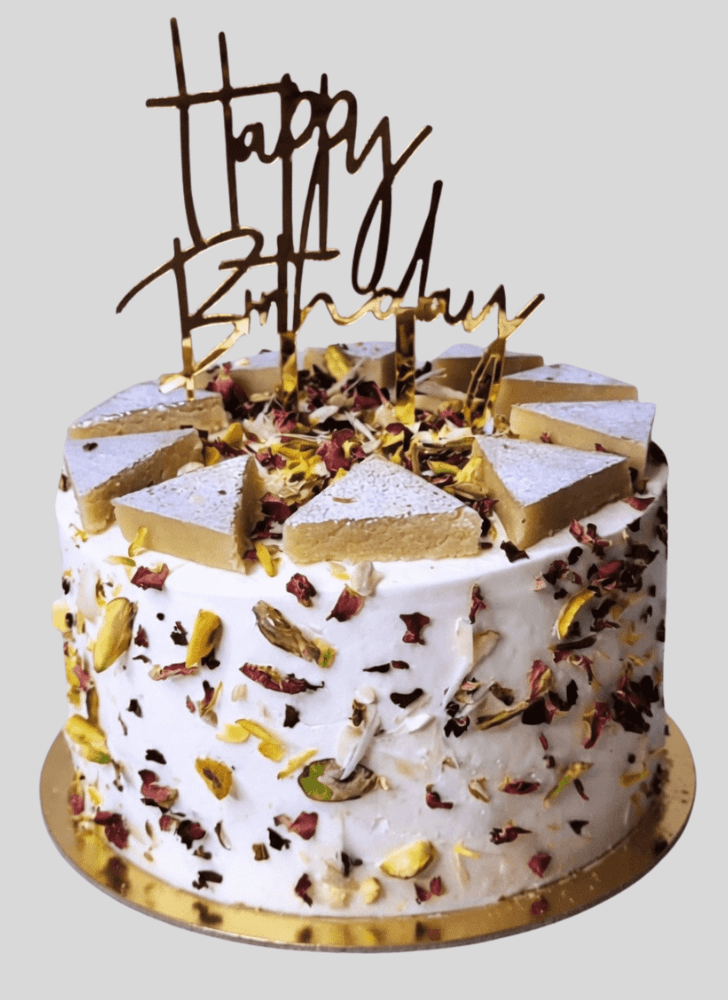 Lovely Kaju Katli Cake Design