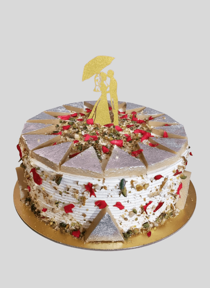 Pretty Kaju Katli Cake