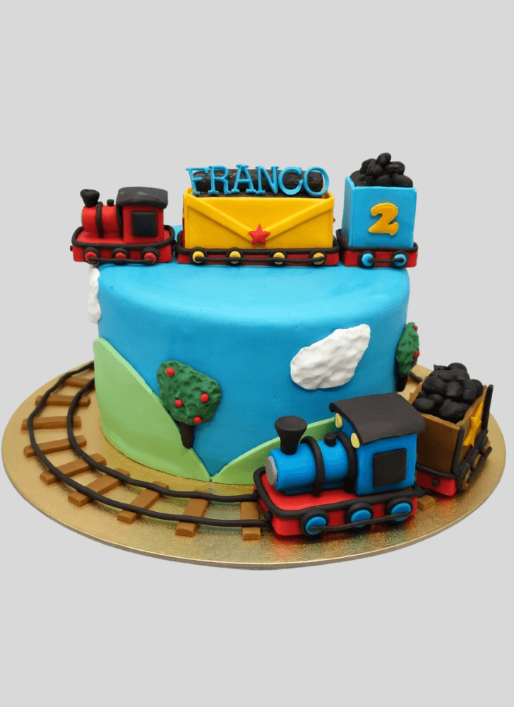 Admirable Train Cake Design
