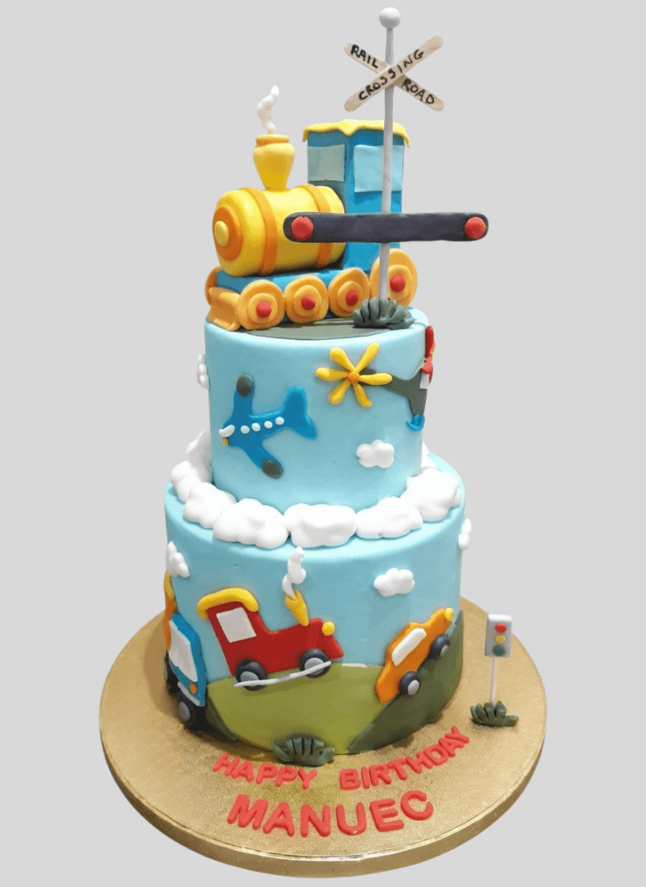 Alluring Train Cake