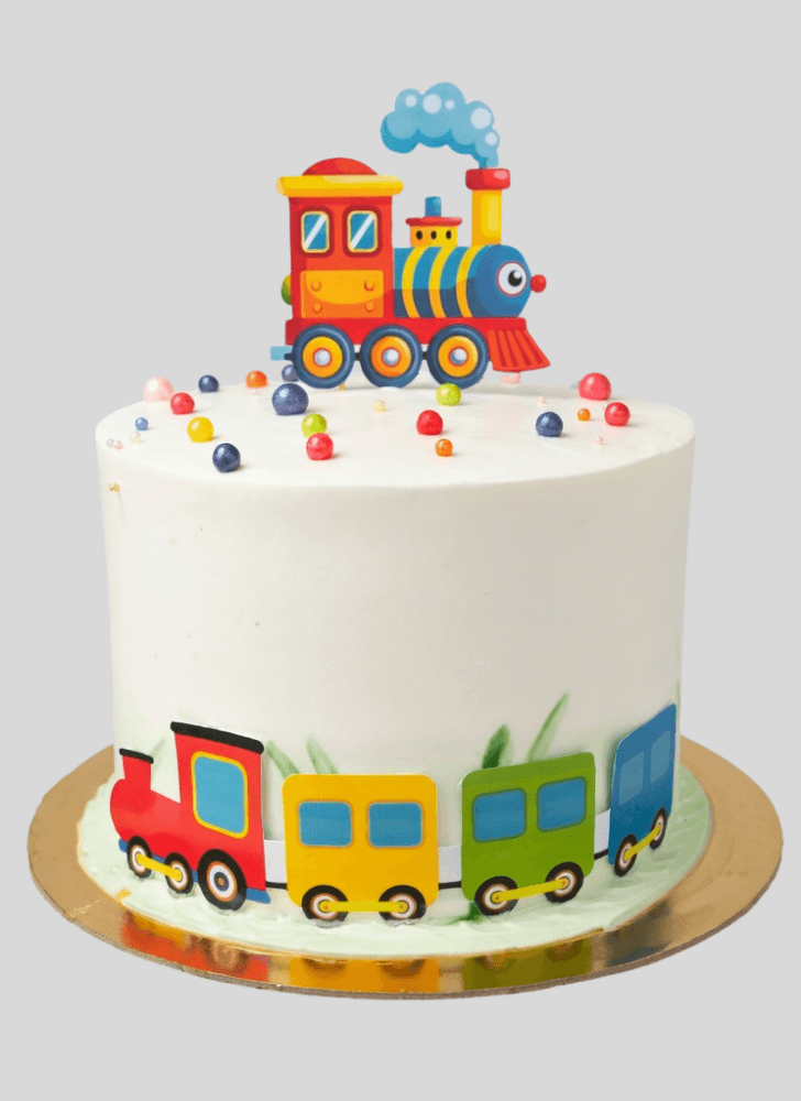 Angelic Train Cake